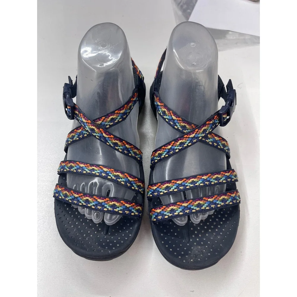 Skechers Outdoor Lifestyle Multi-Color Woven Strappy Sandals Navy Blue Women